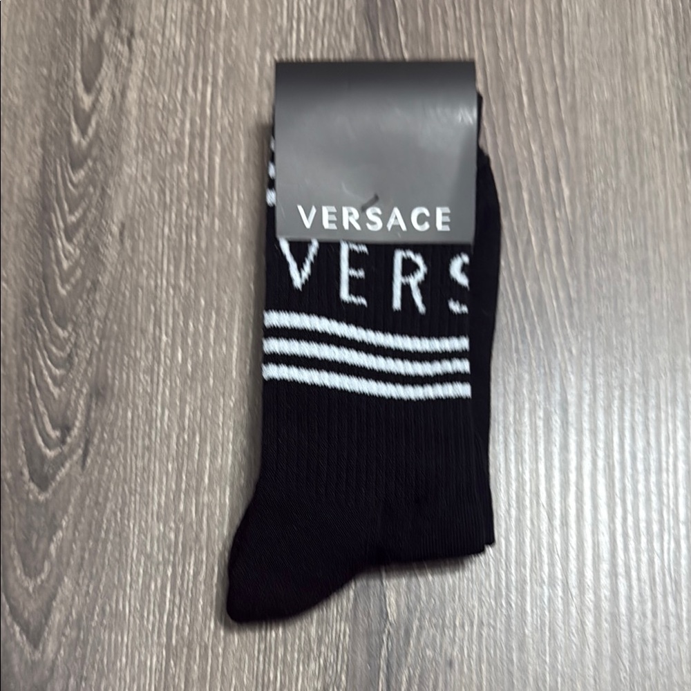 Versace Black Casual Crew Socks